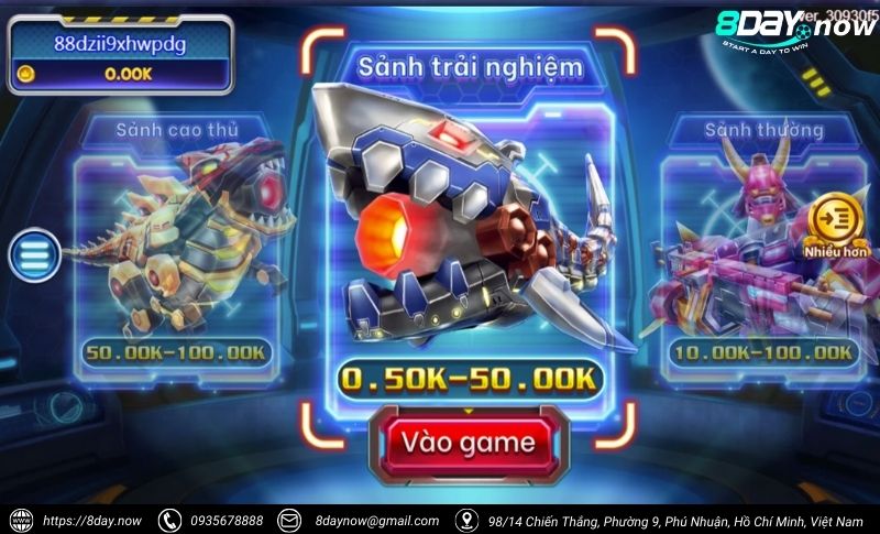 Giao dien game Ban Ca Vu Tru 8Day - Hinh 1