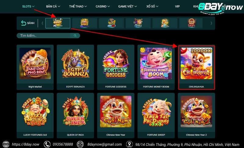 Cac buoc tham gia game CHILIHUAHUA 8Day - Buoc 2