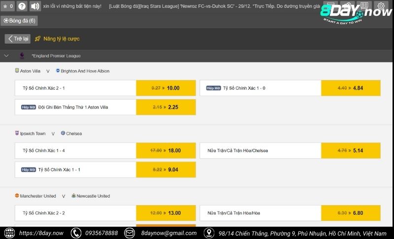 Giao dien sanh cuoc The Thao 8DAY - Hinh 18 - IM Sports 8DAY