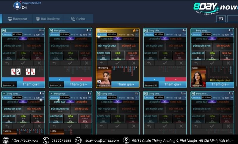 Giao dien sanh Live Casino 8Day - Hinh 1 - MG Live 8DAY